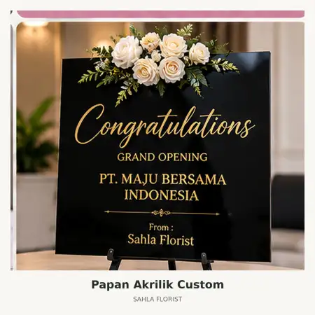 Papan Bunga Akrilik Sambikerep
